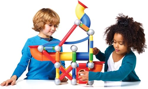 Magnetische Kugelbahn, 100-teiliges Konstruktionsset, Bunte Bausteine für Kinder von Generisch