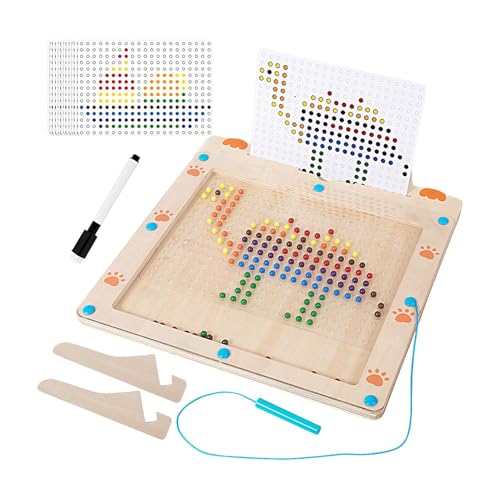 Magnetische Maltafel Für Kinder,2-in-1 Magnetpunkt-Kunstbrett | Holz Zeichenbrett Lernspielzeug Ab 3 Jahre Pädagogisches Spielzeug Für Mädchen Reisegeburtstag Kindergarten Unterricht Vorschule Magnetische Maltafel Für Kinder,2-in-1 Magnetpunkt-Kunstbrett | Holz Zeichenbrett Lernspielzeug Ab 3 Jahre Pädagogisches Spielzeug Für Mädchen Reisegeburtstag Kindergarten Unterricht Vorschule von Generisch
