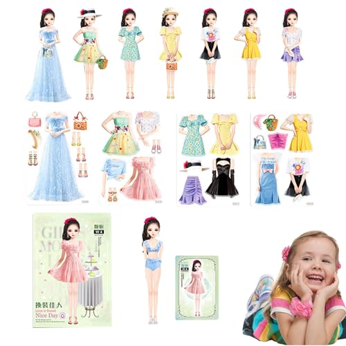 Magnetische Prinzessinnen-Anzieh-Papierpuppen, Anzieh-Stickerbücher für Mädchen -Magnetisches Prinzessinnen-Ankleidebuch aus Papier - Puppen-Anziehaufkleber-Set, magnetische Prinzessin-Puppenfigur fü Magnetische Prinzessinnen-Anzieh-Papierpuppen, Anzieh-Stickerbücher für Mädchen -Magnetisches Prinzessinnen-Ankleidebuch aus Papier - Puppen-Anziehaufkleber-Set, magnetische Prinzessin-Puppenfigur fü von Generisch