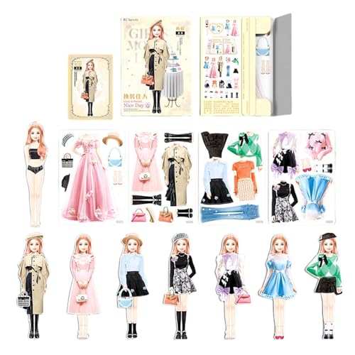 Magnetische Prinzessinnen-Anziehpuppen Aus Papier – Magnetische Mode-Anziehpuppen – Magnetische Papierpuppen, Anziehbuch, Papierpuppen-Stickerbuch Für Kinder Im Alter Von 3 Bis 12 Jahren von Generisch