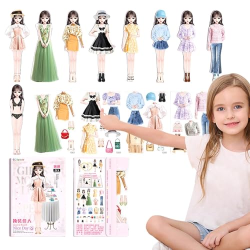 Magnetische Prinzessinnen-Anziehpuppen Aus Papier – Magnetische Mode-Anziehpuppen – Magnetische Papierpuppen, Anziehbuch, Papierpuppen-Stickerbuch Für Kinder Im Alter Von 3 Bis 12 Jahren von Generisch