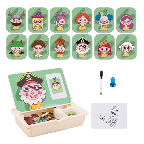 Magnetische Puppenbox | Assoziationsspiel für kleine Kinder | Kreative Aktivitäten für Reisen mit Kindern Reisespiele für 3+ Jahre Kindergarten von Generisch
