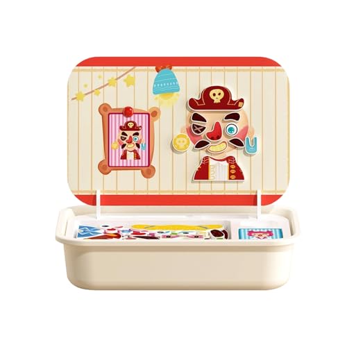 Magnetische Puzzles Für Kinder,Magnetisches Holz Puzzle Tischspiel Mit Aufbewahrungsbox | Vorschule Lernspielzeug Ab 3 4 5 6 Jahre,Kinder Mädchen Kleinkinder von Generisch