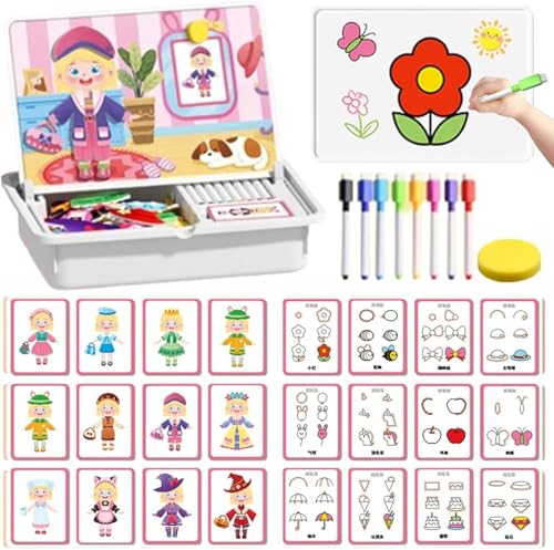 Magnetische Rätsel Gesicht Dress Up Travel Game Doppelte Vorschullernspielzeug für Kinder, magnetisches Gesichtsspielzeug, magnetisches Kleid, leicht zu lagerung,B Pcs Magnetische Rätsel Gesicht Dress Up Travel Game Doppelte Vorschullernspielzeug für Kinder, magnetisches Gesichtsspielzeug, magnetisches Kleid, leicht zu lagerung,B Pcs von Generisch