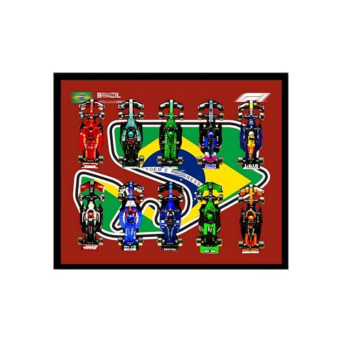 Magnetische Wandvitrine für L-e*g-o 77242-77251 - 10-in-1 Rennstrecken-Hintergrund-Schaukastenbrett für Sammler & Rennfans (Brasilien) von Generisch