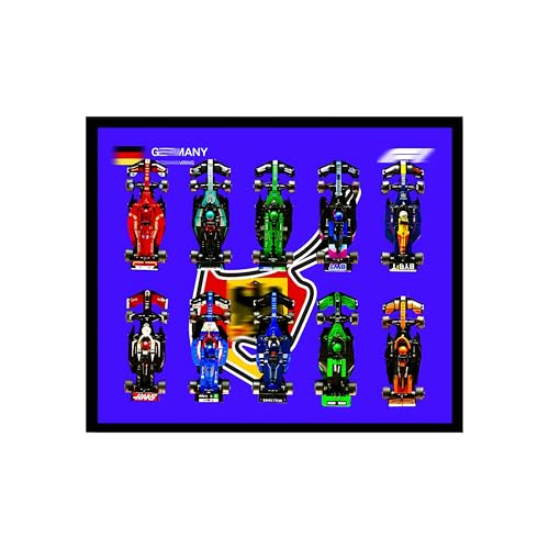 Magnetische Wandvitrine für L-e*g-o 77242-77251 - 10-in-1 Rennstrecken-Hintergrund Showcase Board für Sammler & Rennfans (Deutschland) von Generisch