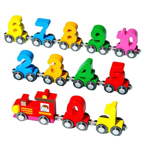 Magnetischer Holzzug – Magnetisches Zugspielzeugset aus, Lernspielzeug | Sichere magnetische Lokomotive, interaktive Bausteine, Kindereisenbahn-Set für Kleinkinder, langlebiges Holzspi Magnetischer Holzzug – Magnetisches Zugspielzeugset aus, Lernspielzeug | Sichere magnetische Lokomotive, interaktive Bausteine, Kindereisenbahn-Set für Kleinkinder, langlebiges Holzspi von Generisch