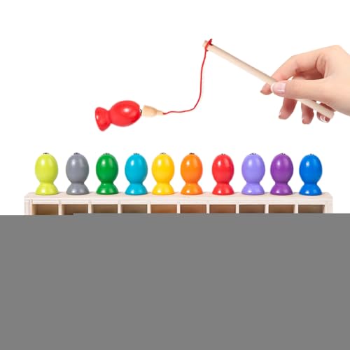 Magnetisches Angelspiel, Farbensortierspiel, Holzspielzeug Lernspiel Für Kinder Mädchen Schule Kindergarten Reisen Magnetisches Angelspiel, Farbensortierspiel, Holzspielzeug Lernspiel Für Kinder Mädchen Schule Kindergarten Reisen von Generisch