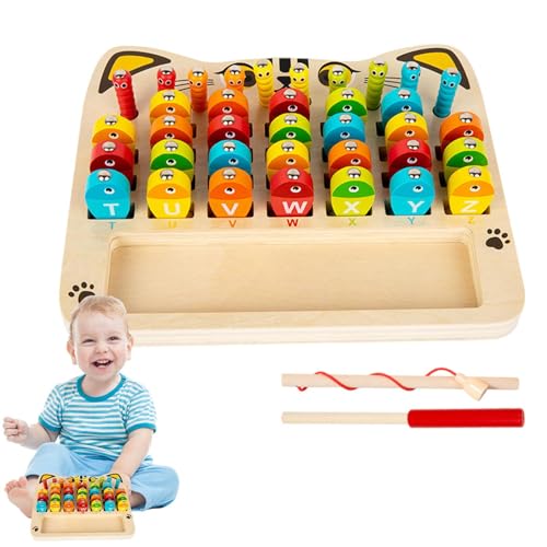 Magnetisches Angelspiel für Kinder, Alphabet-Angelspiel magnetisch-Magnetisches Angelspiel mit Alphabet-Zahlen - Feinmotorisches Lernspielzeug mit Zahlen für 3-, 4- und 5-jährige Kleinkinder von Generisch