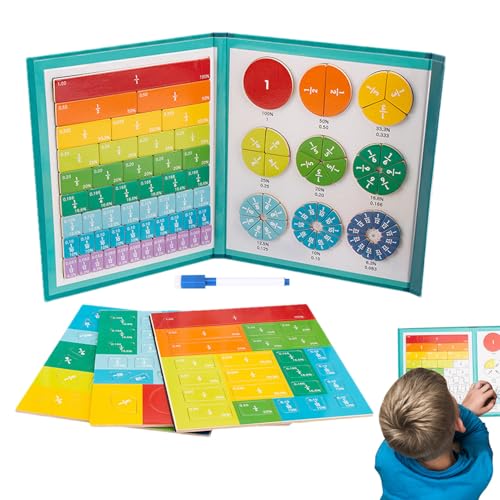 Magnetisches Bruchrechnungs-Demonstrationsbuch,Lernbuch Mit Magnetischen Fräktions Puzzle - Vielseitiges Mathematik Lernmaterial Für Und Mädchen von Generisch