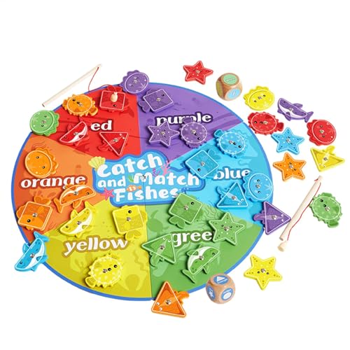 Magnetisches Fischereispielzeug, Formfischereispiel,Magnetbriefe Lernfischereispiel | Farbanpassungsnummern, die Rätsel für kleine zählen von Generisch