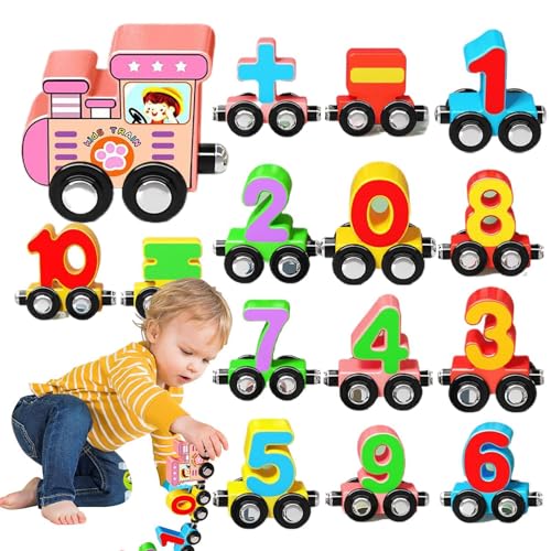 Magnetisches Holzeisenbahn-Set, Zahleneisenbahn | Spielzeugeisenbahn-Set in Zahlenform | Farbkognitions-Eisenbahn-Automodell, Farbkognition für Kinder von 3–6 Jahren Magnetisches Holzeisenbahn-Set, Zahleneisenbahn | Spielzeugeisenbahn-Set in Zahlenform | Farbkognitions-Eisenbahn-Automodell, Farbkognition für Kinder von 3–6 Jahren von Generisch