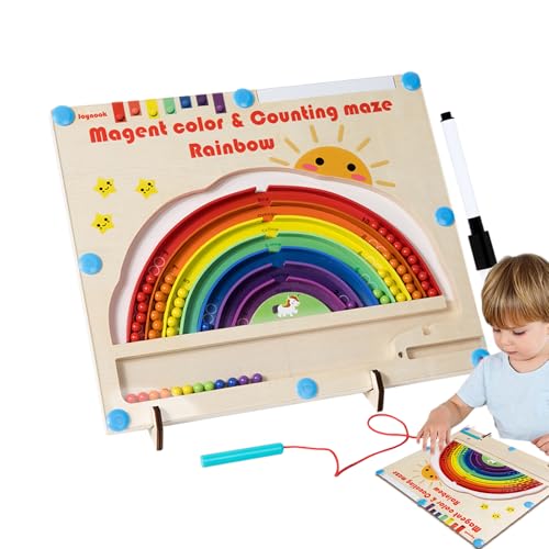 Magnetisches Labyrinth Brett | Magnetisches Labyrinth Brettspiel,Regenbogenfarbenes STEM-Spielzeug Für Kleinkinder Zu Hause Und In Der Schule Und Mädchen DREI Plus von Generisch