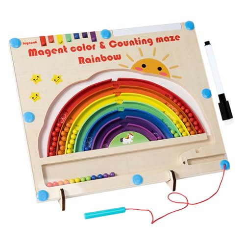 Magnetisches Labyrinth | Magnetisches Labyrinth Brettspiel | Regenbogenfarbenes STEM-Spielzeug Für Kleinkinder Zu Hause Und In Der Schule Und Mädchen Drei Plus von Generisch