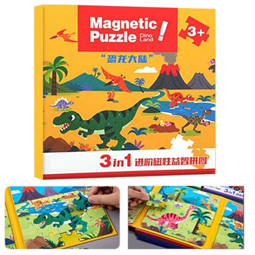 Magnetisches Puzzle, Pädagogisches Lernspielzeug Mit Magneten, Magnetische Reisespiele für und Mädchen Kinder Alter 2-6, Entwicklungsspielzeug Auto Flugzeug Reise Geburtstag Kindergarten von Generisch