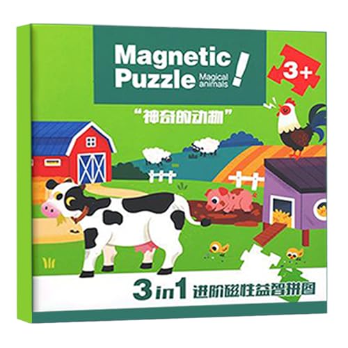 Magnetisches Puzzle,Kleinkindspielzeug Puzzle-Buch mit Lernaktivitäten | Reisespiele Für Auto Geburtstag Kindergarten Vorschule Entwicklung | Für Mädchen Kinder Alter 2-6 Jahre von Generisch