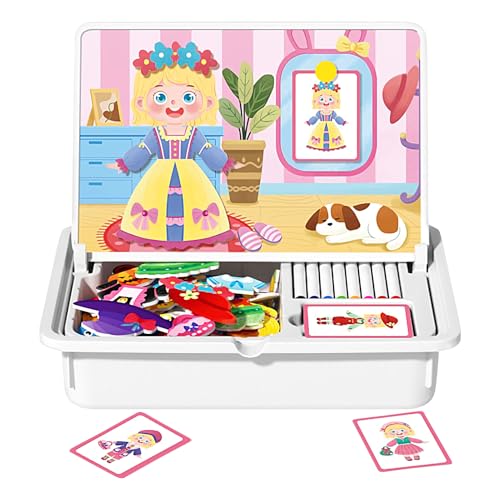 Magnetisches Puzzle Brett Für Kinder,Pädagogisches Holzspielzeug Mit Magnetischen Puzzleteilen | Lernpuzzle Vorschulaktivitäten Für Reise Autofernreise Homeschool Outdoor Urlaub von Generisch