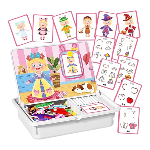 Magnetisches Puzzle Brett Für Kinder - Pädagogisches Holzspielzeug Mit Magnetischen Puzzleteilen - Lernpuzzle Vorschulaktivitäten Für Reise Autofernreise Homeschool Outdoor Urlaub von Generisch