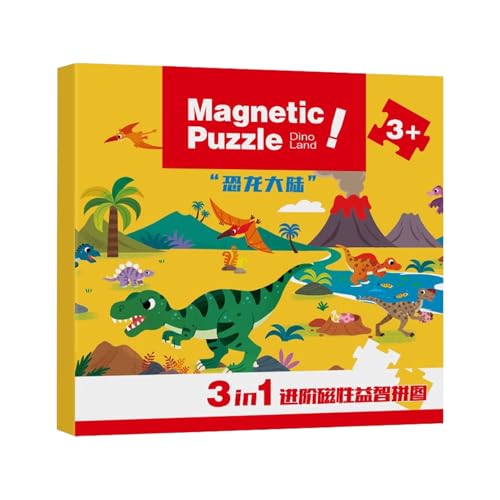 Magnetisches Puzzle-Buch, Faltbarer Gehäuse, 18x18x2cm, Reisespielzeug für Reisebotten, Vorschullernspiel, starker Magnet, für 2-6 Jahre alte Mädchen Kinder Kinder von Generisch