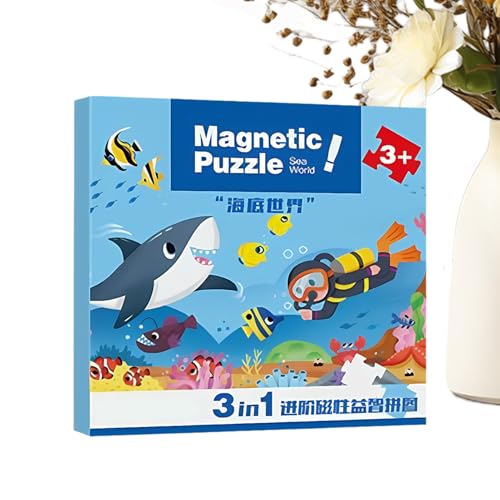 Magnetisches Puzzle - Papier tragbares -Magnetpuzzle, Kleinkindmagnet -Puzzles, Eltern -Kinderr -Interaktions -Reisespielzeug für 2-6 Jahre alte Mädchen Kinder Kinder von Generisch