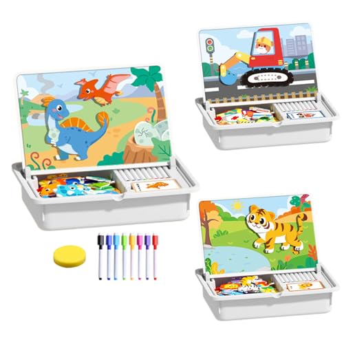Magnetisches Puzzlespiel, Lernspiel, Vorschulbildungspuzzle doppelseitig, magnetisches Gesicht Dress Up Matching Toy, Learning Games for Travel Kindergarten Nursery School Magnetisches Puzzlespiel, Lernspiel, Vorschulbildungspuzzle doppelseitig, magnetisches Gesicht Dress Up Matching Toy, Learning Games for Travel Kindergarten Nursery School von Generisch