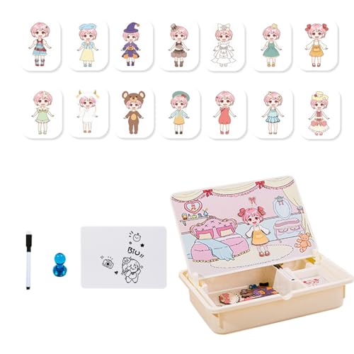 Magnetisches Spielzeug - Zuordnungsspiel Lernspielzeug - Kreative Reisespiele Mit Tragecase Für Kinder Ab 3 Mädchen Zuhause Kindergarten Spiel Magnetisches Spielzeug - Zuordnungsspiel Lernspielzeug - Kreative Reisespiele Mit Tragecase Für Kinder Ab 3 Mädchen Zuhause Kindergarten Spiel von Generisch