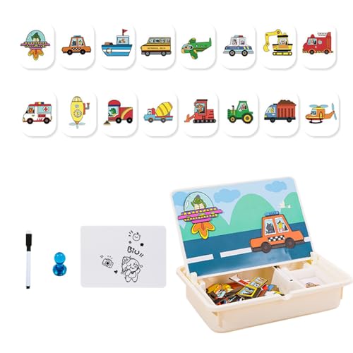 Magnetisches Spielzeug - Zuordnungsspiel Lernspielzeug - Kreative Reisespiele Mit Tragecase Für Kinder Ab 3 Mädchen Zuhause Kindergarten Spiel von Generisch
