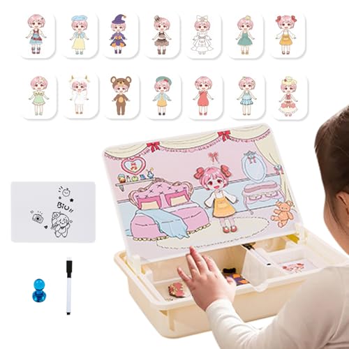 Magnetisches Spielzeug - Zuordnungsspiel Lernspielzeug - Kreative Reisespiele Mit Tragecase Für Kinder Ab 3 Mädchen Zuhause Kindergarten Spiel Magnetisches Spielzeug - Zuordnungsspiel Lernspielzeug - Kreative Reisespiele Mit Tragecase Für Kinder Ab 3 Mädchen Zuhause Kindergarten Spiel von Generisch