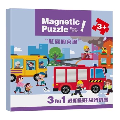 Magnetpuzzle Für Kinder - Kleinkindspielzeug Puzzle-Buch mit Lernaktivitäten - Kleinkinderspiele für Lernen Bildung und Entwicklung - Für Mädchen Kinder Alter 2-6 Jahre von Generisch