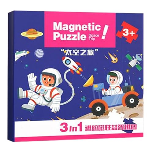 Magnetpuzzle Für Kinder - Kleinkindspielzeug Puzzle-Buch mit Lernaktivitäten - Reisespiele Für Auto Geburtstag Kindergarten Vorschule Entwicklung | Auto Flugzeug von Generisch