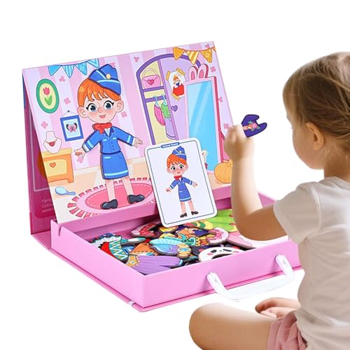 Magnetspiele Für Kinder | Doppelseitiges Magnetisches Rollenspiel,Anziehspiel Lernspiel - Für Kinder Mädchen Teens Familie Schule Zuhause Unterricht von Generisch