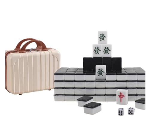 Mah Jong Set - 144 Spielsteine, handspielende Partyversammlung mit Box - Chinesisch für Spaß Soziales Spielen von Generisch