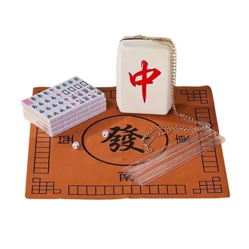 Mahjong, tragbares Mahjong-Set, Mahjong-Spiel, geeignet für Reisen und Spielen im Freien Mahjong, tragbares Mahjong-Set, Mahjong-Spiel, geeignet für Reisen und Spielen im Freien von Generisch
