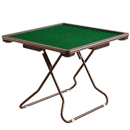 Mahjong Klapptisch - Tragbarer Kartentisch mit Getränkehaltern und Chip-Rillen für Poker, Brettspiele und Spielsteine Mahjong Klapptisch - Tragbarer Kartentisch mit Getränkehaltern und Chip-Rillen für Poker, Brettspiele und Spielsteine von Generisch