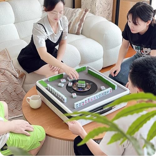 Mahjong Maschine mit 144 magnetischen Fliesen, Auto Shuffling Indoor & Outdoor Tisch, Mini-Größe, geeignet für chinesischen & philippinischen Stil von Generisch