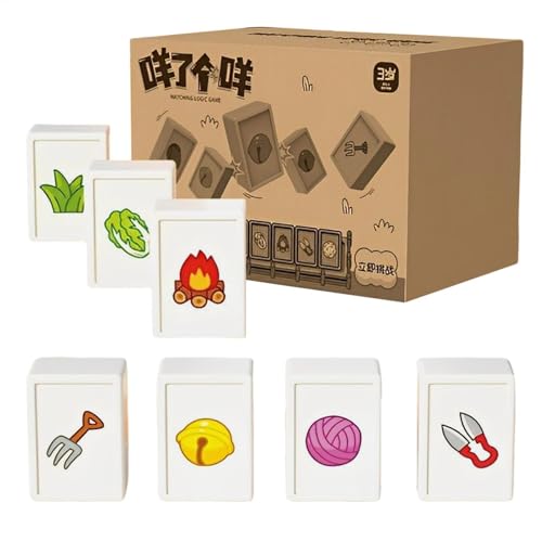 Mahjong Matching Set, Mahjong Block Game | Reise Game Set | Fun Schach Bildung Spielzeug farbenfrohe Block Matching Toy für Kinder von Generisch