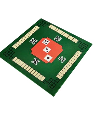 Mahjong-Matte for Tisch, rutschfeste Tischdecke mit Geräuschreduzierung for Brettspiele, Tischmatte, Kartenspiele, Legespiele(Green,Square 100cm) von Generisch