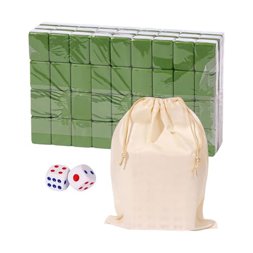 Mahjong Sets | Chinesisches traditionelles Reise -Tischspiel mit Holding -Tasche - tragbares Tischspiel mit 146 Melaminharz Mahjong Fliesen für Familien Freizeit -Zeit Mahjong Travel Mahjong von Generisch
