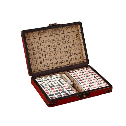 Mahjong Spiel Set, Klassisches Retro Chinesisches Traditionelles Brettspiel mit Box, Ideal für Familienfeiern und Versammlungen, Antik Design Mahjong Spiel Set, Klassisches Retro Chinesisches Traditionelles Brettspiel mit Box, Ideal für Familienfeiern und Versammlungen, Antik Design von Generisch