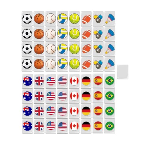Mahjong Spiele Set,Mahjong Set - Mahjong Blockpuzzle Spiel - Mahjong mit Nationalflagge,64 Bausteine,Tragbare Gesellschaftsspiele mit Mahjong Fliesen für divert Mahjong Spiele Set,Mahjong Set - Mahjong Blockpuzzle Spiel - Mahjong mit Nationalflagge,64 Bausteine,Tragbare Gesellschaftsspiele mit Mahjong Fliesen für divert von Generisch