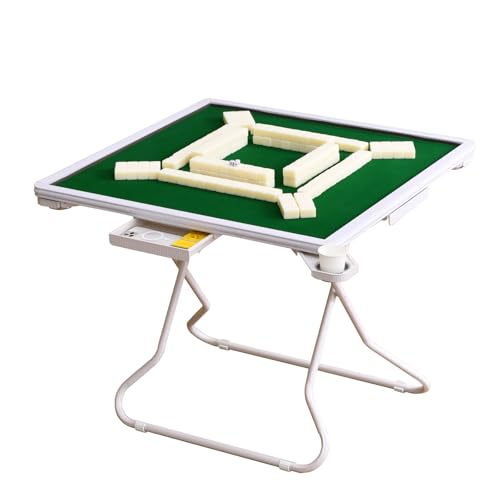 Mahjong Tisch, 89,9 cm, quadratisch, faltbar, Spieltisch für 4 Spieler, mit 4 Getränkehaltern und 4 Chip-Rillen, ideal für Domino- und Kartenspiele Mahjong Tisch, 89,9 cm, quadratisch, faltbar, Spieltisch für 4 Spieler, mit 4 Getränkehaltern und 4 Chip-Rillen, ideal für Domino- und Kartenspiele von Generisch
