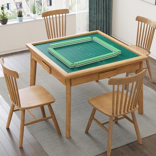 Mahjong Tisch Holz Multifunktionskartentisch mit 4 Schubladen für Domino, Poker, Puzzles - 87,6 cm quadratischer Spieltisch Mahjong Tisch Holz Multifunktionskartentisch mit 4 Schubladen für Domino, Poker, Puzzles - 87,6 cm quadratischer Spieltisch von Generisch