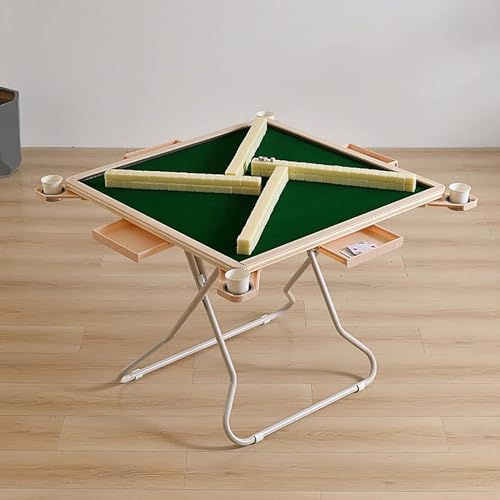 Mahjong Tisch für 4 Spieler, Tragbares Klappdesign mit verschleißfester Nylon-Oberseite, langlebige Halterung aus Karbonstahl, inklusive 4 Becherhaltern, ideal für Tischspiele Mahjong Tisch für 4 Spieler, Tragbares Klappdesign mit verschleißfester Nylon-Oberseite, langlebige Halterung aus Karbonstahl, inklusive 4 Becherhaltern, ideal für Tischspiele von Generisch