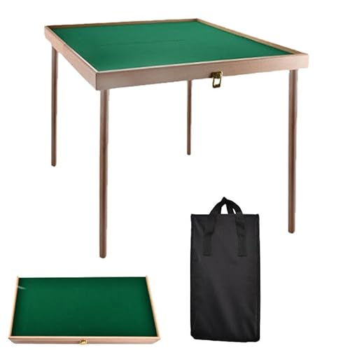 Mahjong Tisch – leichter, faltbarer, tragbarer chinesischer Holztisch für Spiele im Freien, langlebig, einfache Lagerung und Einrichtung von Generisch