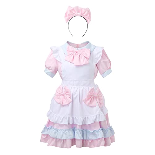 Maid Outfit Anime Cosplay Damen Magd Kostüm Das Zimmermädchen Milkmaid Dress Kleid Gothic Kleidung Up Darling Partner Lolita Clothes Costume Hausmädchen Lustige Kostüme the Prinzessin Pretty Maids von Generisch