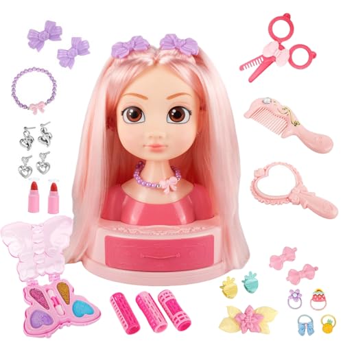 Make-up-Set für Mädchen | Imitationsspiel für Mädchen – Interaktives Frisuren-Set für Eltern-Kinder von Generisch