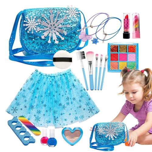 Make-up-Sets für kleine Mädchen, Kinder-Make-up-Set für Mädchen - 18X echte Kosmetiksets, Mädchenspielzeug, waschbar - Make-up-Werkzeug-Set, umfangreiches Make-up-Set für Kinder, kleine Mädchen, Kinde von Generisch