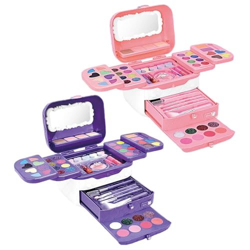 Make -up -Spielzeug - Mädchen spielen Make -up, Prinzessinspielzeug spielen Make -up | Kinder Make -up -Set waschbarer Make -up -Set, kleines Mädchen tun Make -up -Geburtstagsgeschenke, spielen Spiele von Generisch