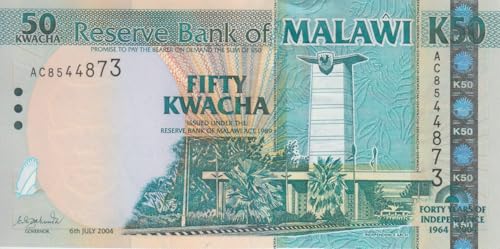 Malawi Pick-Nr: 49 bankfrisch (I) 2004 50 Kwacha Gedenkbanknote (Banknoten für Sammler) von Generisch