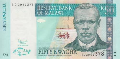 Malawi Pick-Nr: 53c bankfrisch (I) 2007 50 Kwacha (Banknoten für Sammler) von Generisch